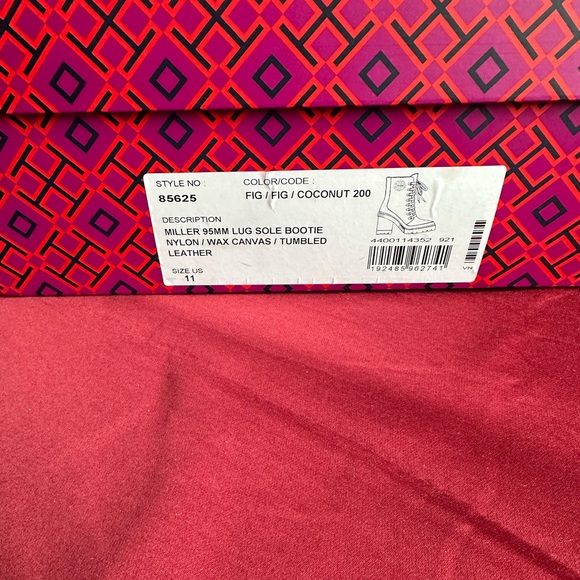 Tory Burch Miller 95 MM lug sole bootie in Fig - Picture 6 of 10